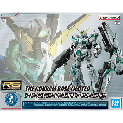 RG 1/144 The Gundam Base Limited RX-0 Unicorn Gundam (Final Battle Ver.) [Special Coating]