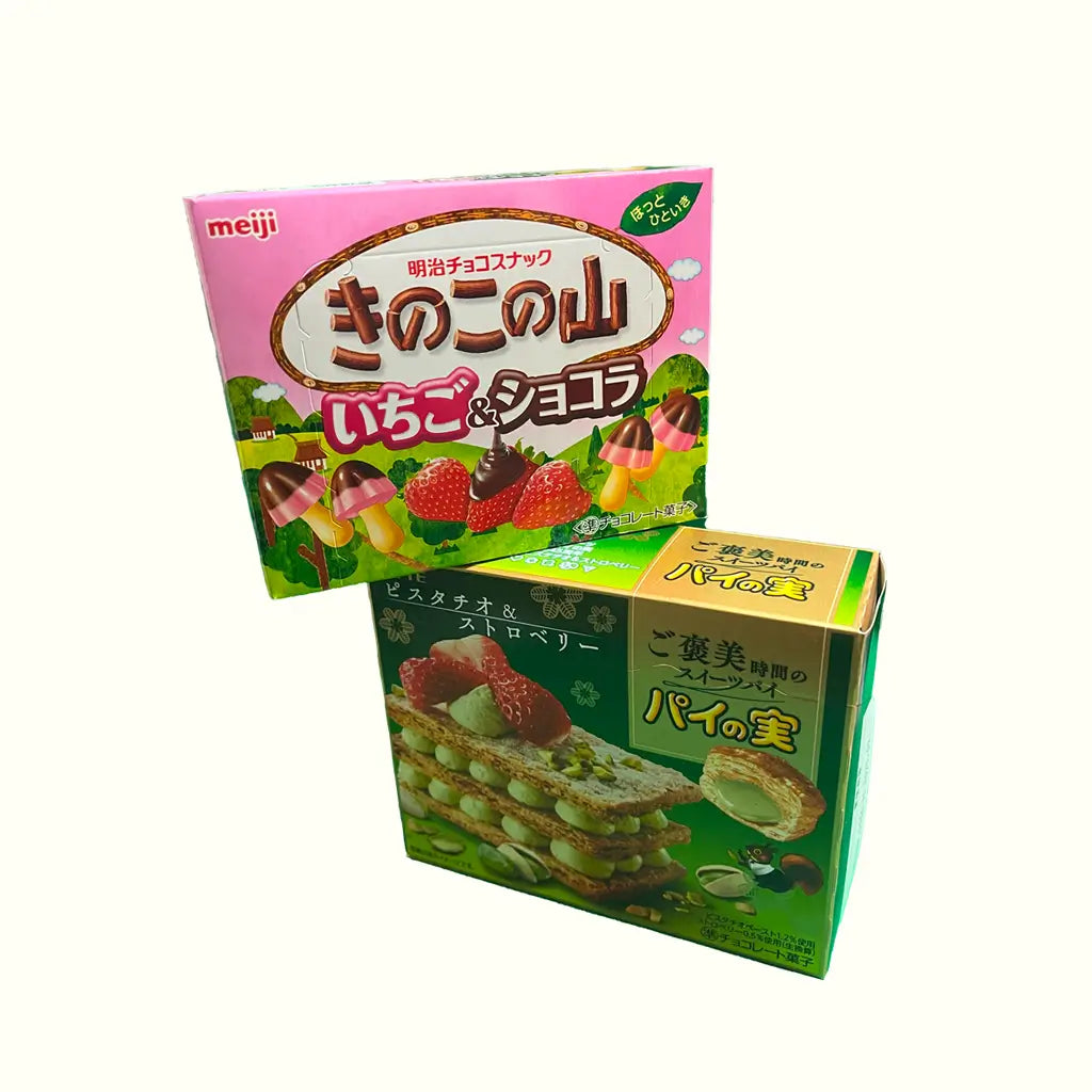 Classic Japanese snacks that may be included in Regular Japanese Snack Box by Kashi Shrine.