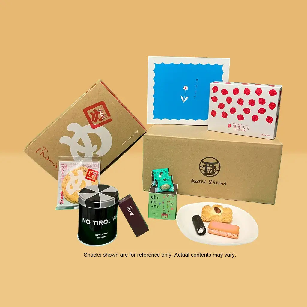 Discover authentic Japanese snacks with Kashi Shrine's subscription boxes.