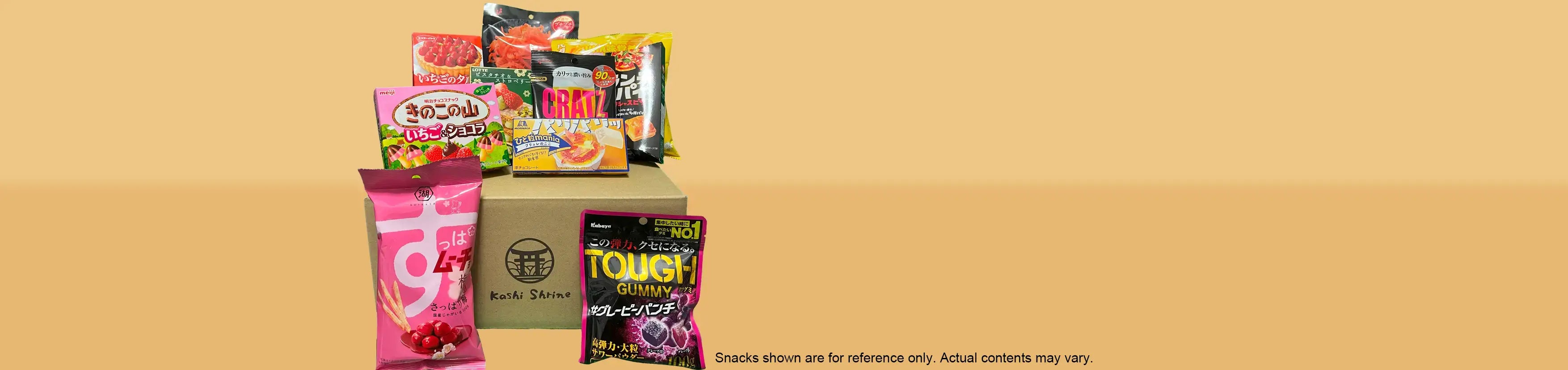 Discover authentic Japanese snacks with Kashi Shrine's subscription boxes.